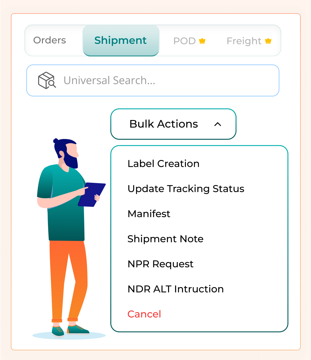 AI shipping partner allocation dashboard for logistics operations
