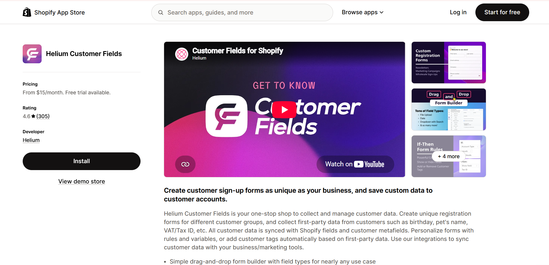 Helium Customer Fields